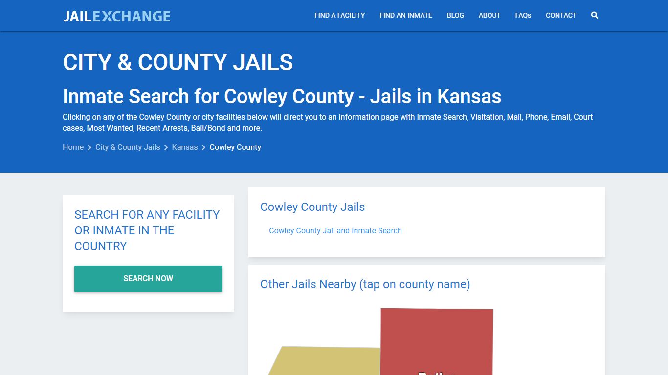 Inmate Search for Cowley County | Jails in Kansas - Jail Exchange